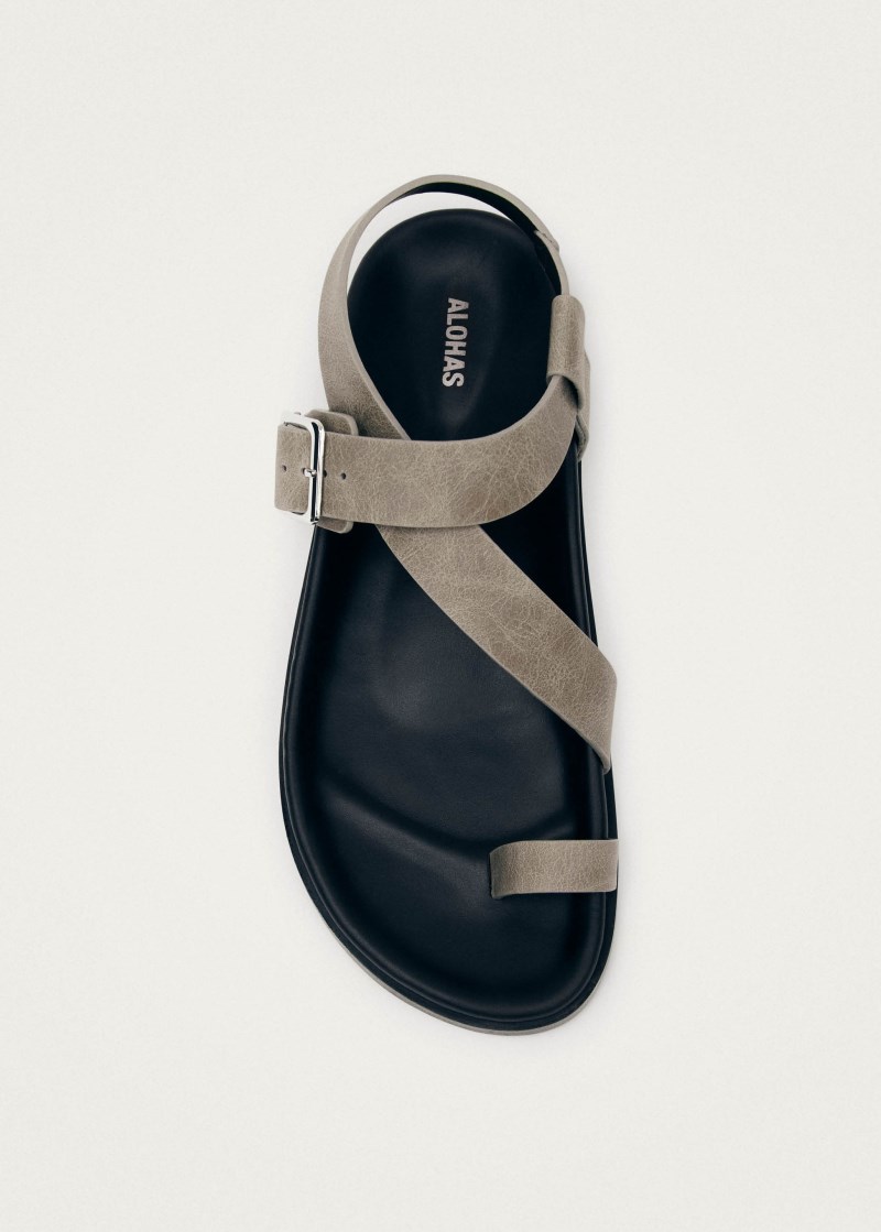 Women's Siren Vintage Grey Leather Sandals