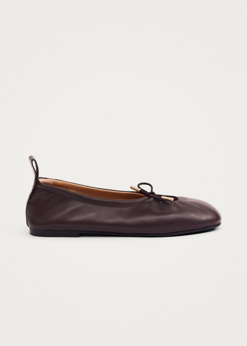 Women's Rosalind Brown Leather Ballet Flats