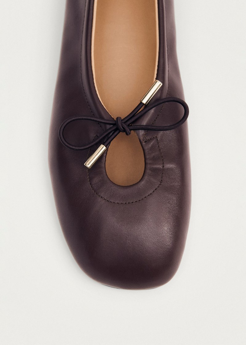 Women's Rosalind Brown Leather Ballet Flats
