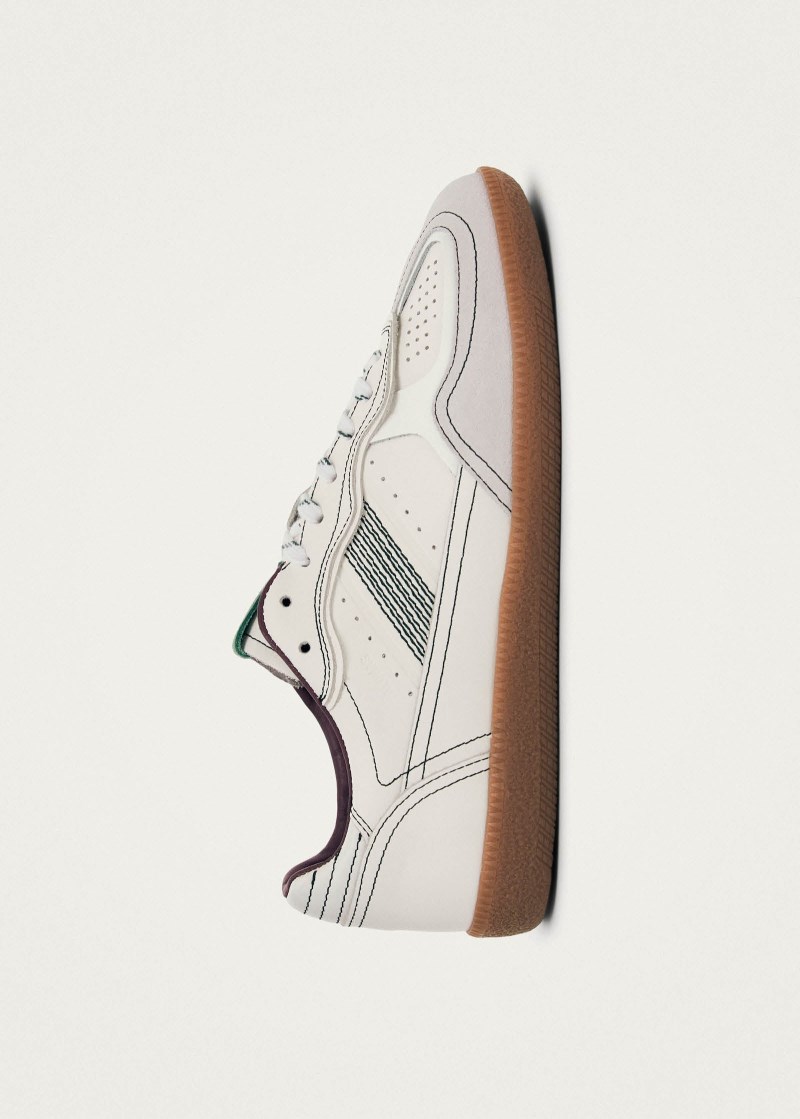 Men's Tb.490 White Purple Green Leather Sneakers