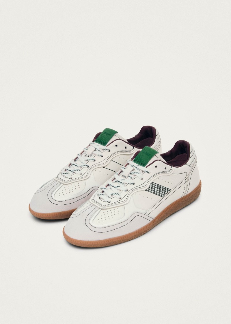 Men's Tb.490 White Purple Green Leather Sneakers