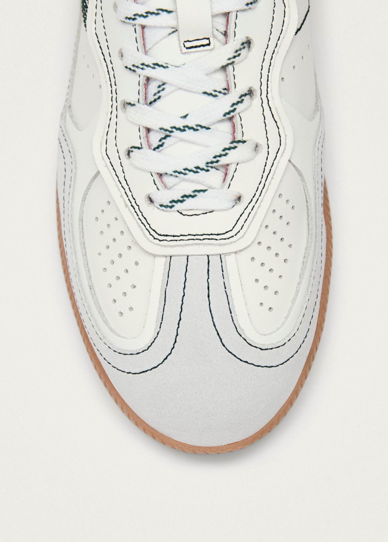 Men's Tb.490 White Purple Green Leather Sneakers