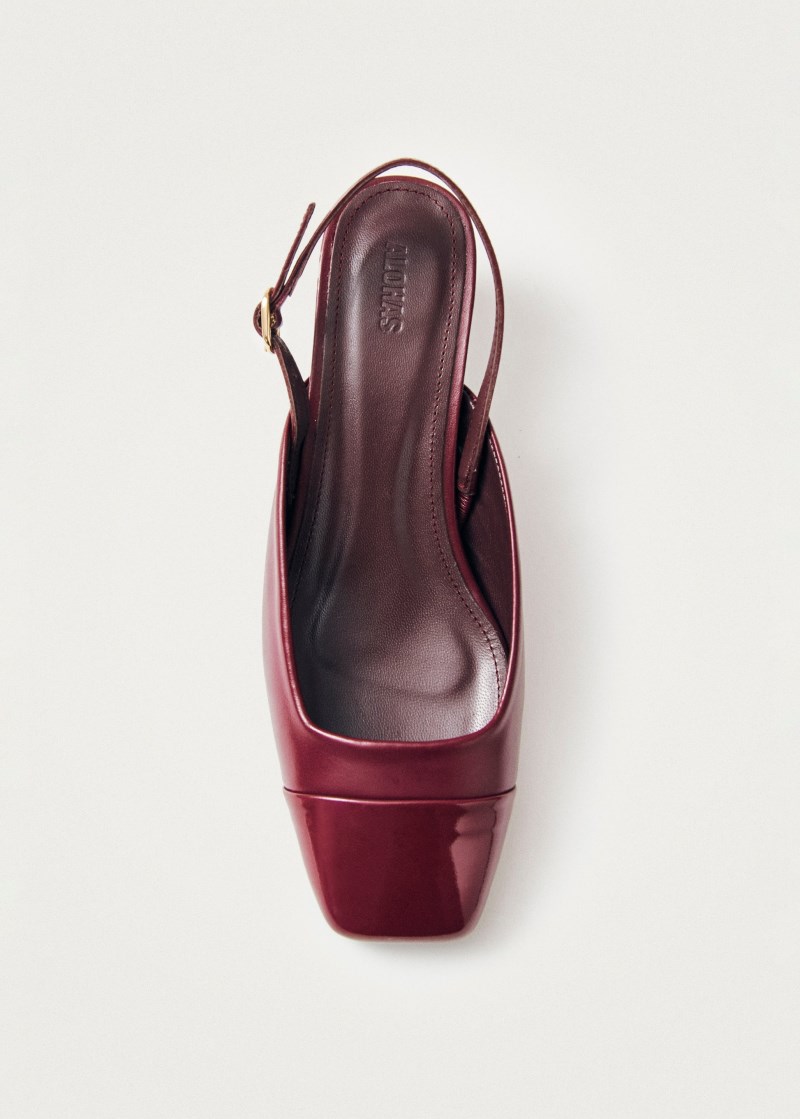 Women's Lindy Bliss Burgundy Leather Pumps