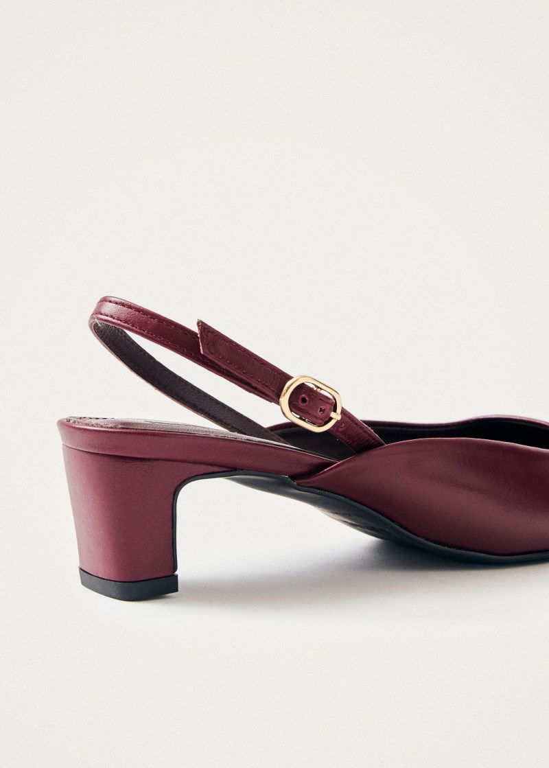 Women's Lindy Bliss Burgundy Leather Pumps