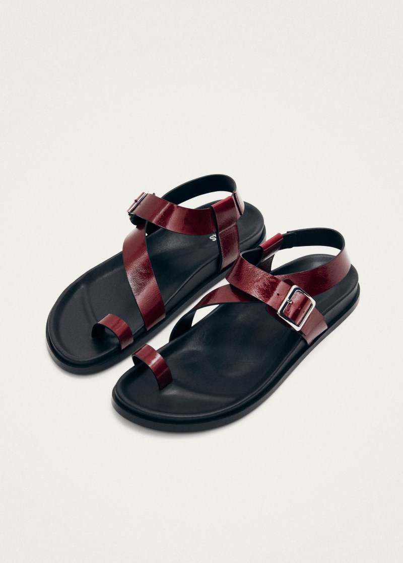Women's Siren Onix Burgundy Leather Sandals