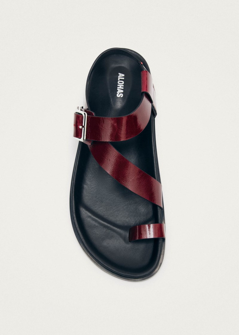 Women's Siren Onix Burgundy Leather Sandals