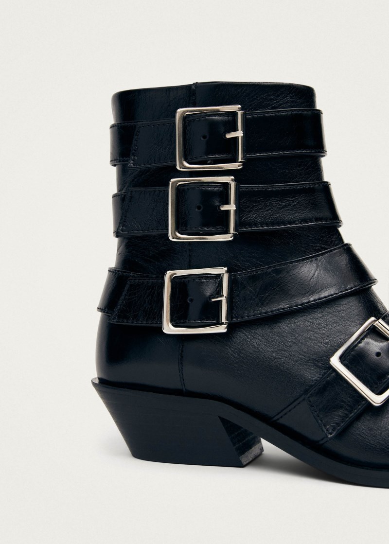 Women's Eras Black Leather Ankle Boots