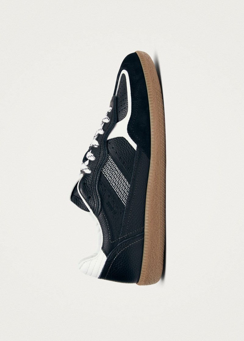 Women's Tb.490 Rife Grain Black & White Leather Sneakers