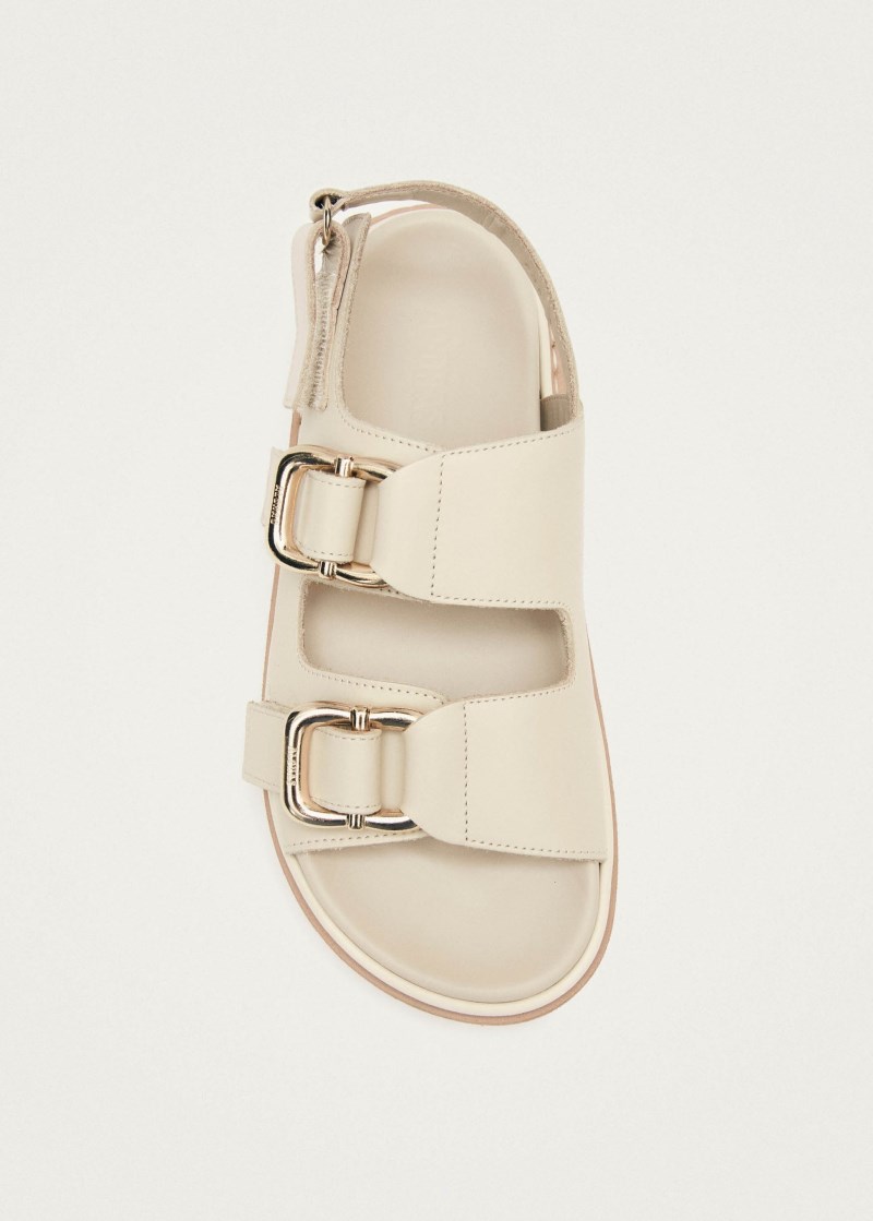 Women's Harper Cream Leather Sandals