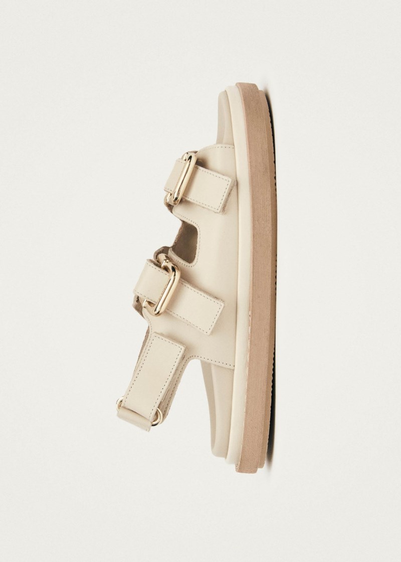 Women's Harper Cream Leather Sandals