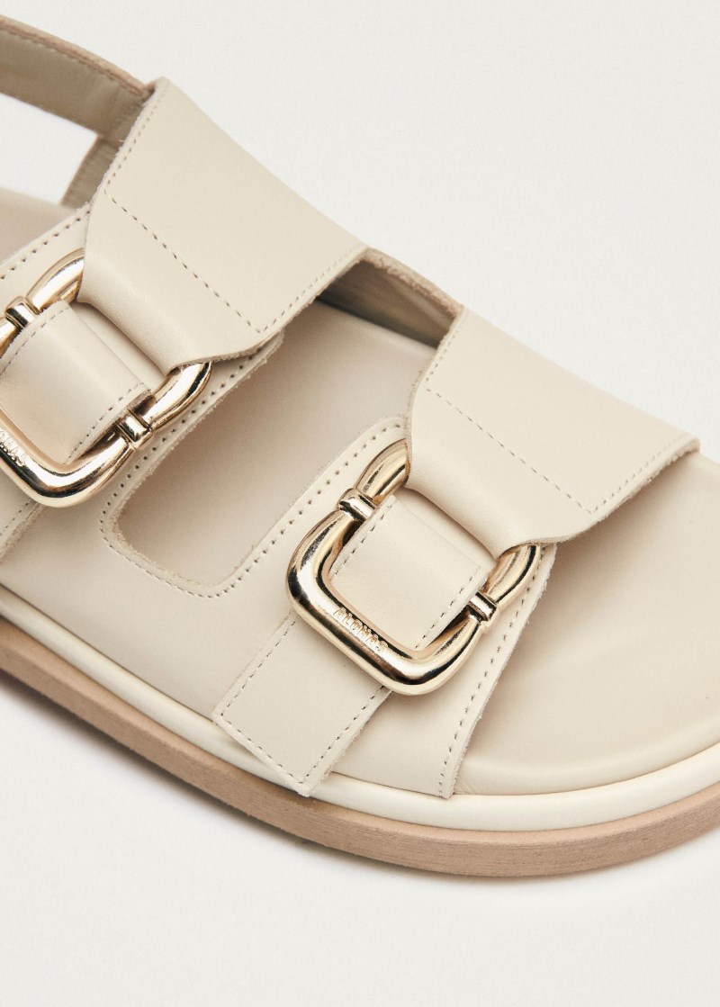 Women's Harper Cream Leather Sandals