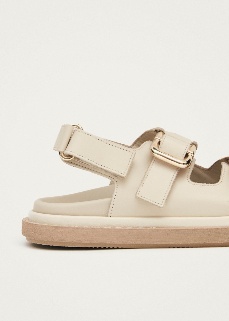 Women's Harper Cream Leather Sandals