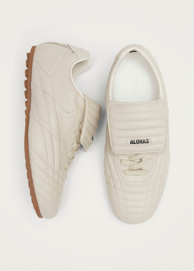 Women's Tb.99 Cream Leather Sneakers