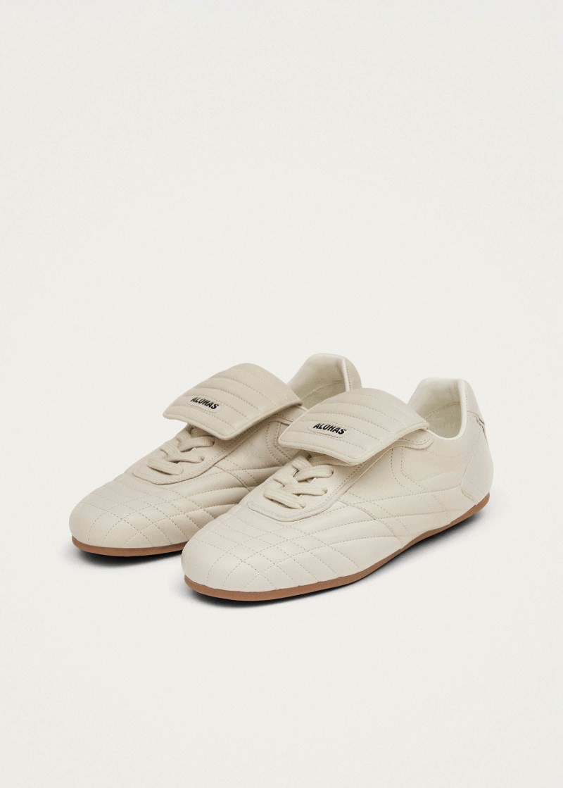 Women's Tb.99 Cream Leather Sneakers