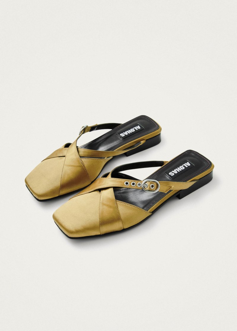 Women's Adria Silky Gold Mules