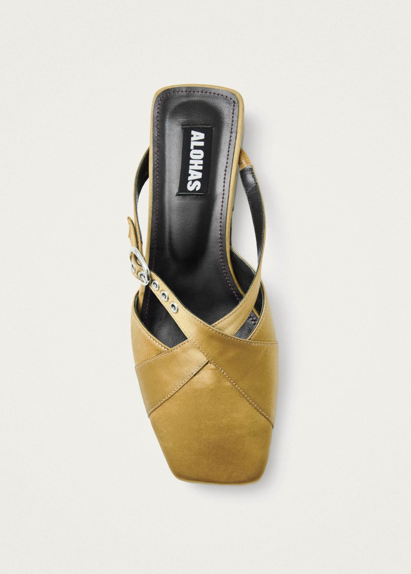 Women's Adria Silky Gold Mules