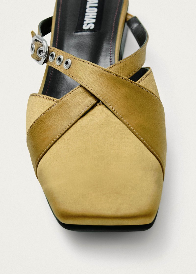 Women's Adria Silky Gold Mules