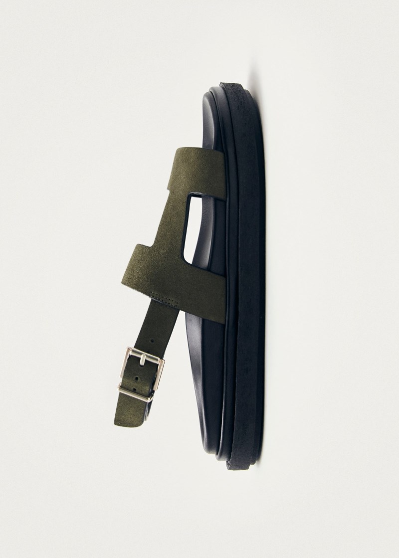 Women's Lorelei Suede Khaki Leather Sandals