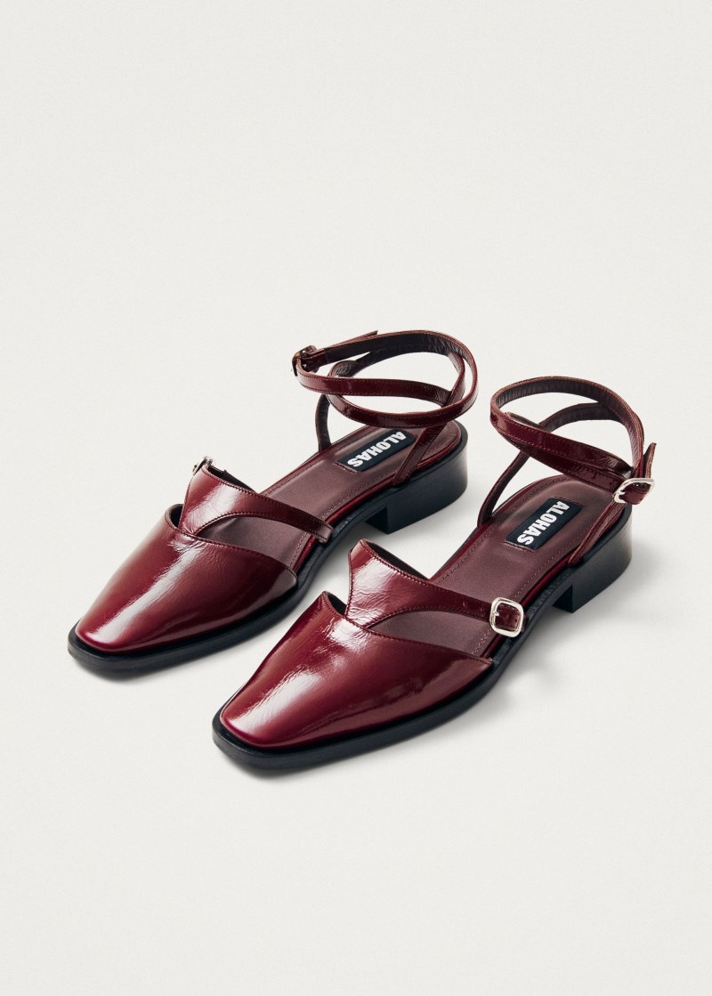 Women's Aveline Burgundy Leather Ballet Flats