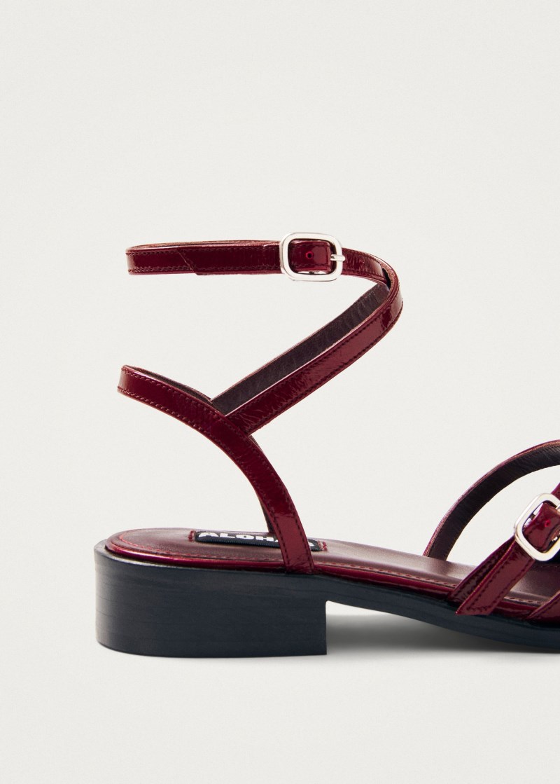 Women's Aveline Burgundy Leather Ballet Flats