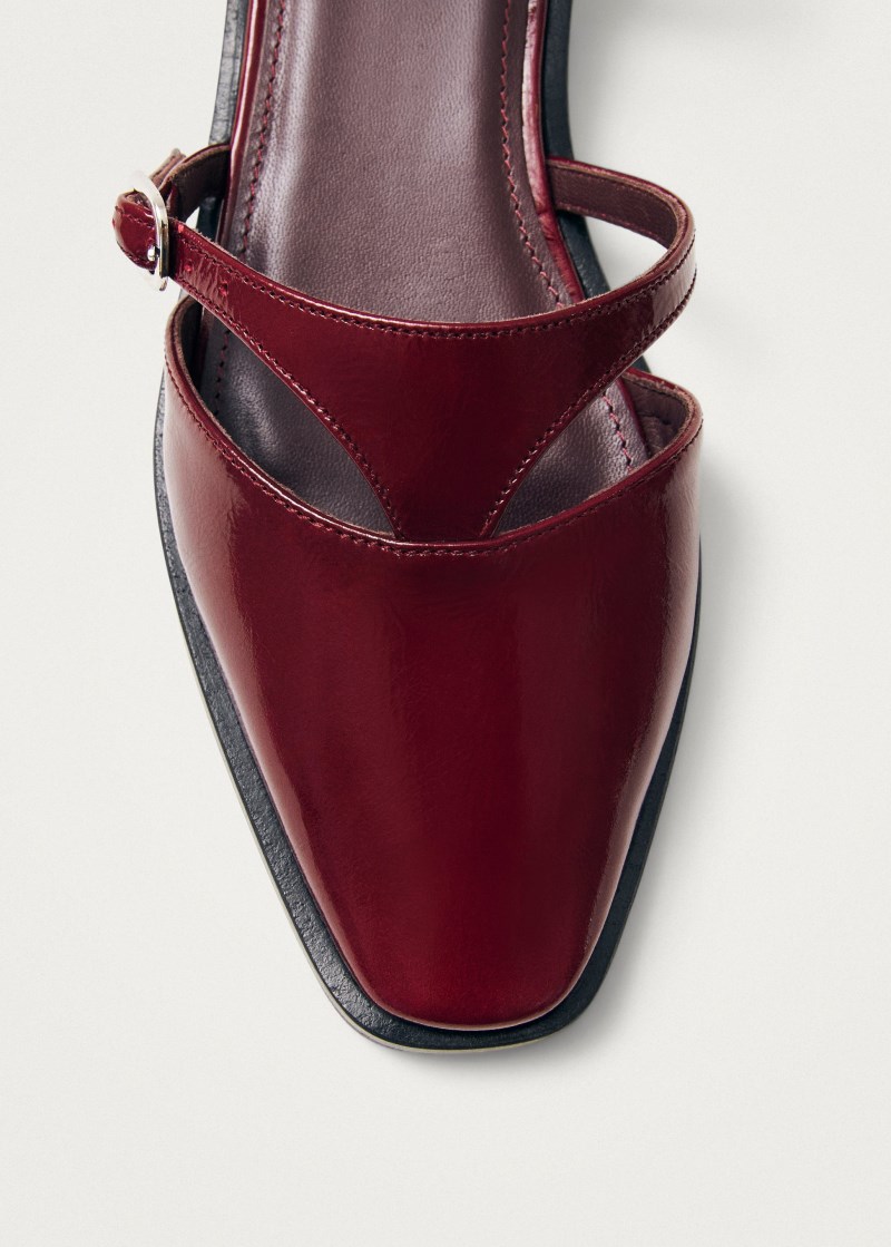 Women's Aveline Burgundy Leather Ballet Flats