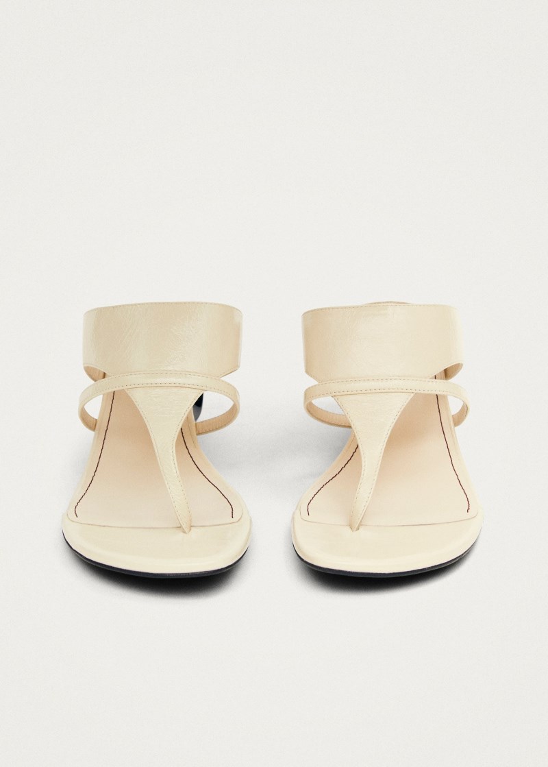 Women's Dystaria Onix White Leather Sandals