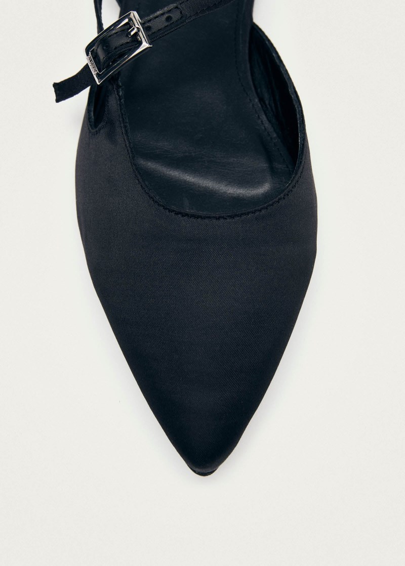 Women's Lydia Silky Black Ballet Flats