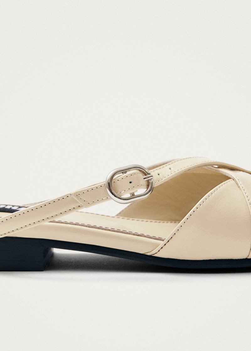 Women's Adria Onix Cream Leather Mules