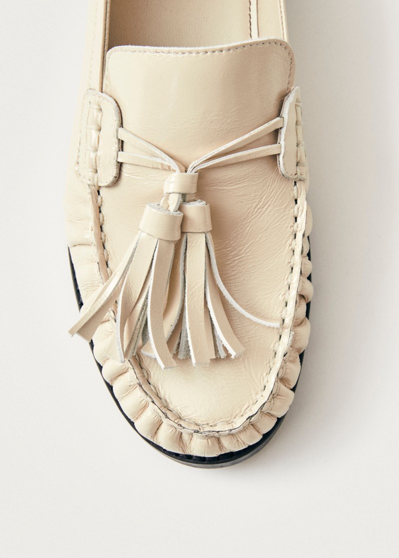 Women's Marietta Onix Cream Leather Loafers