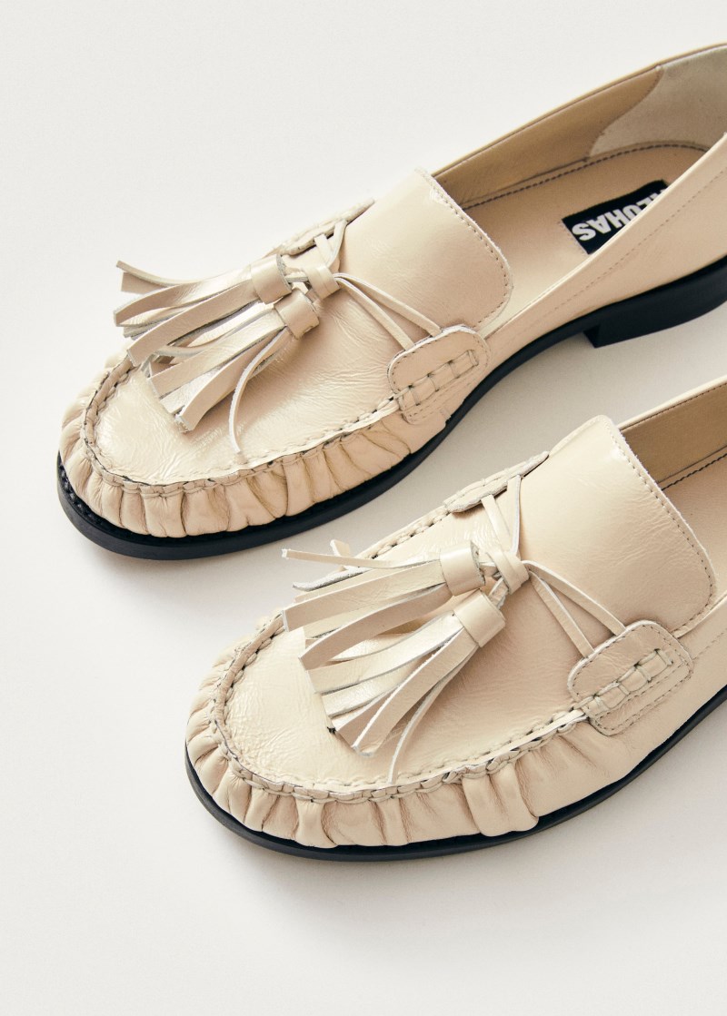 Women's Marietta Onix Cream Leather Loafers
