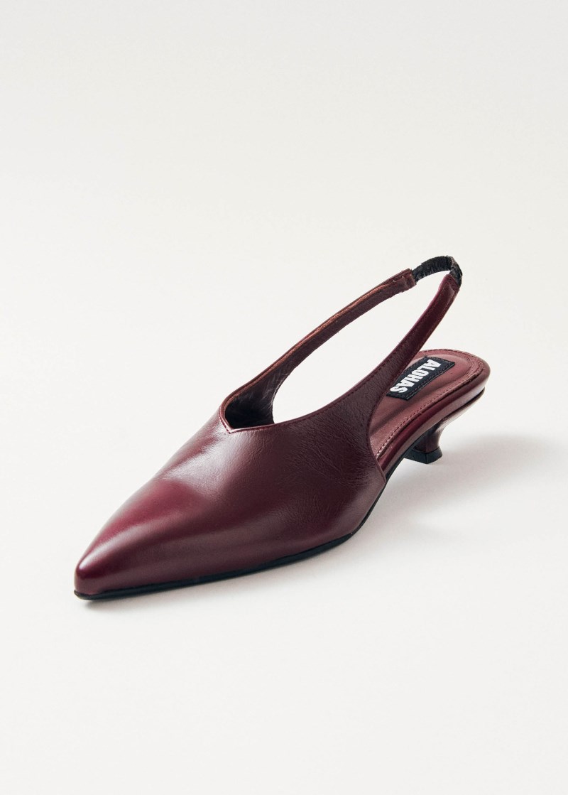 Women's Eros Burgundy Leather Pumps