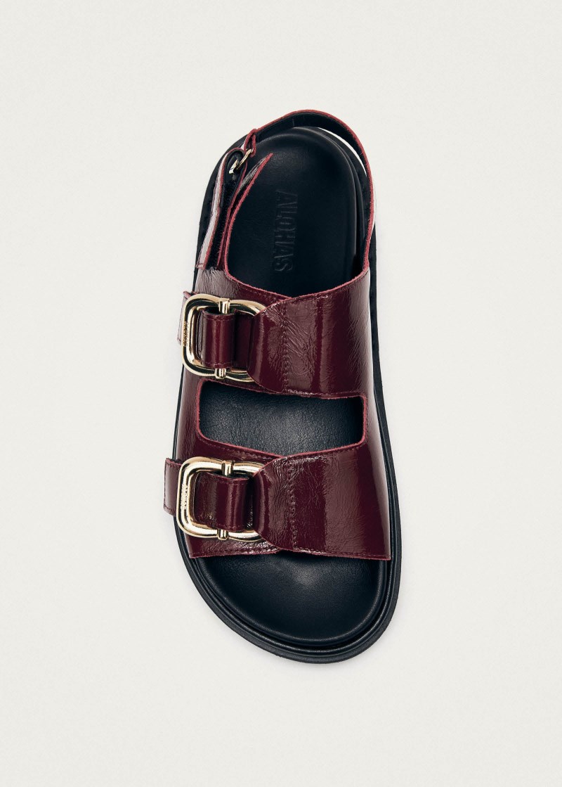 Women's Harper Onix Burgundy Leather Sandals