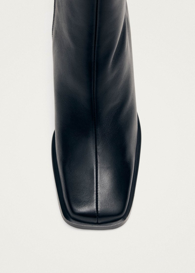 Women's South Black Leather Ankle Boots