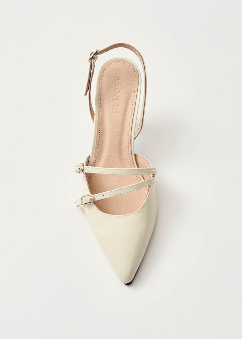 Women's Joelle Onix Cream Leather Pumps