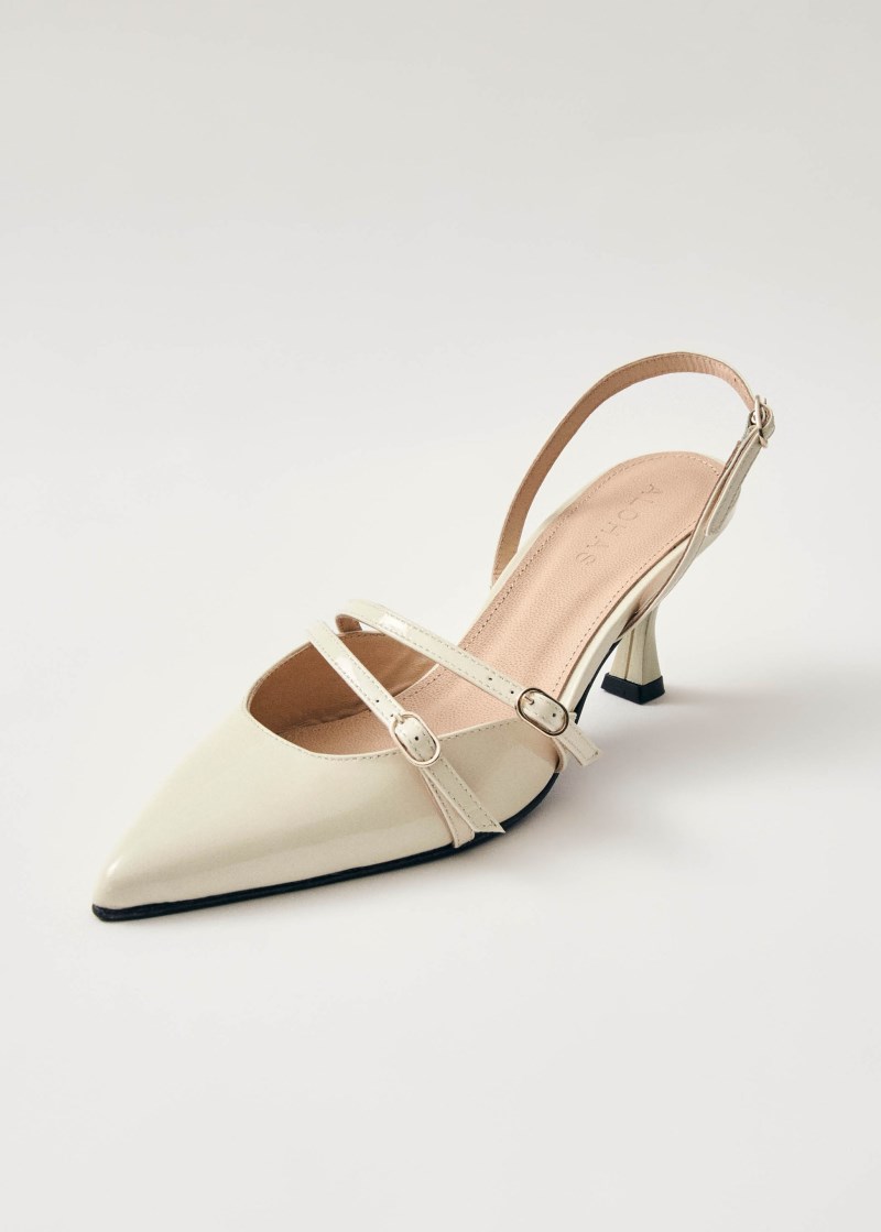 Women's Joelle Onix Cream Leather Pumps