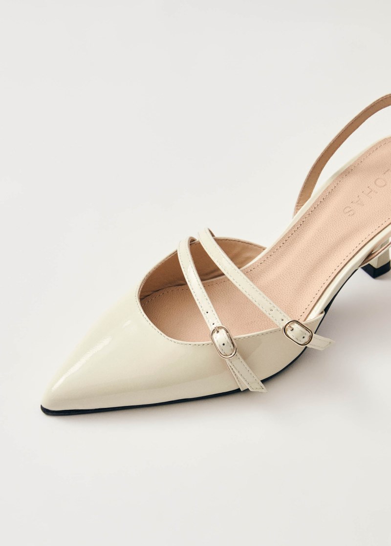Women's Joelle Onix Cream Leather Pumps