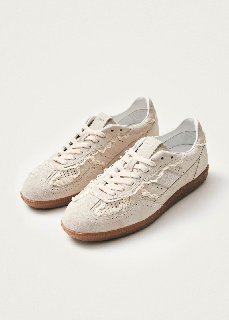 Women's Tb.490 Crochet Cream Leather Sneakers