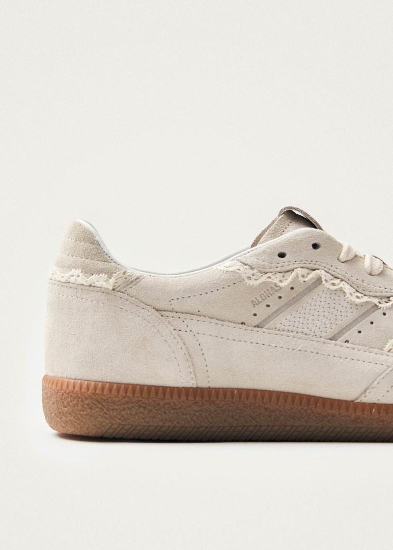 Women's Tb.490 Crochet Cream Leather Sneakers