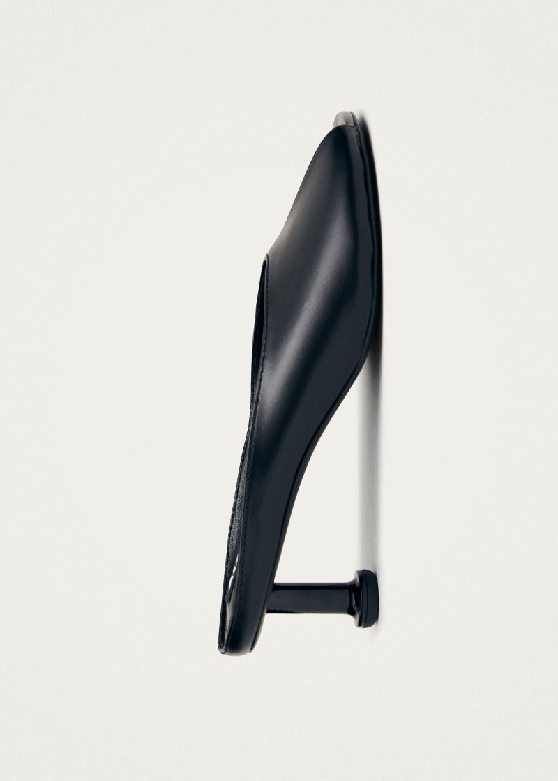 Women's Catherine Black Leather Mules