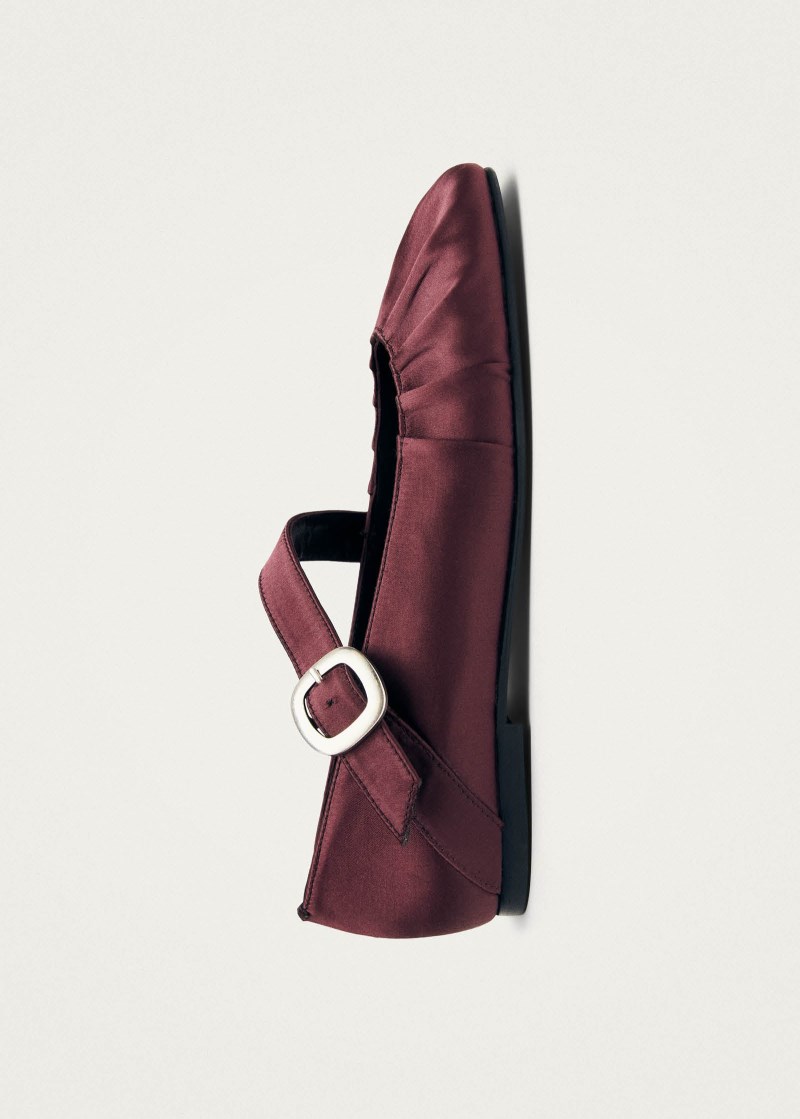 Women's Lotte Silky Burgundy Ballet Flats