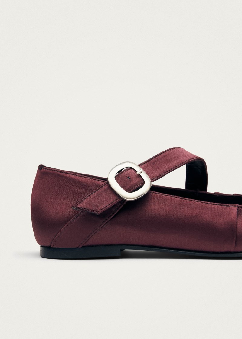 Women's Lotte Silky Burgundy Ballet Flats