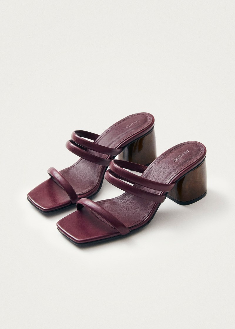 Women's Indiana Bare Burgundy Leather Sandals