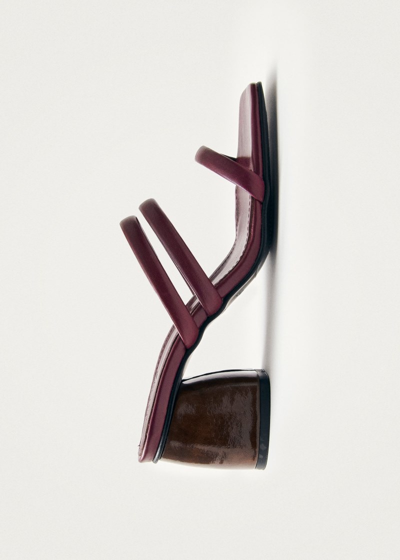Women's Indiana Bare Burgundy Leather Sandals