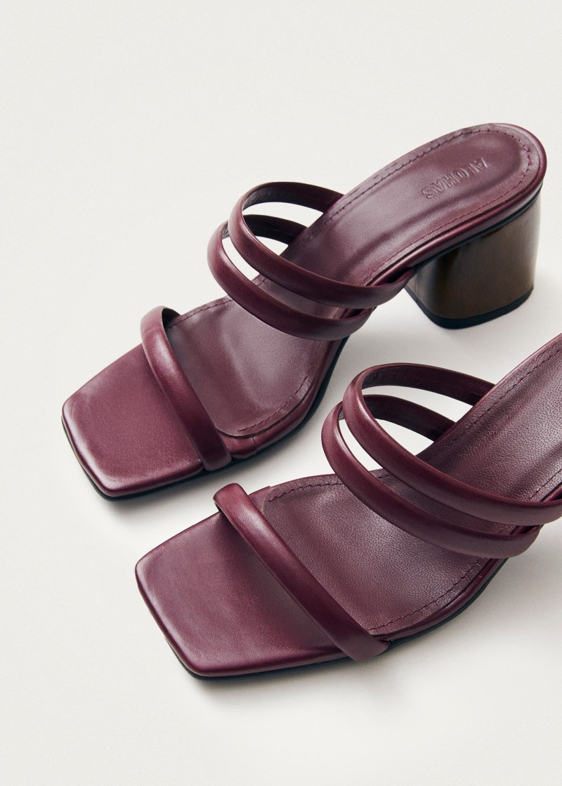 Women's Indiana Bare Burgundy Leather Sandals