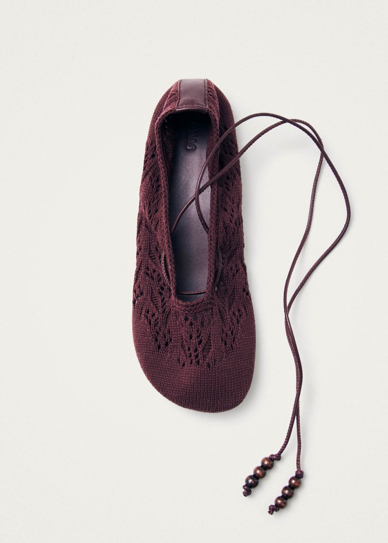 Women's Rosemary Crochet Burgundy Ballet Flats