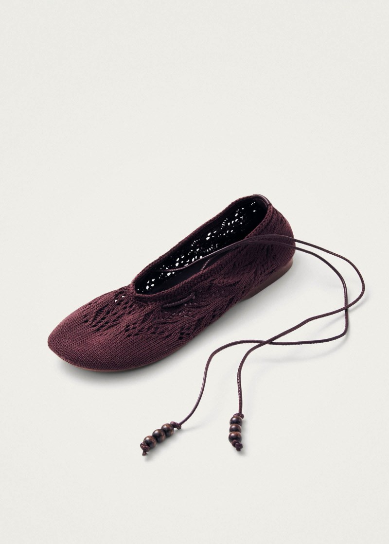 Women's Rosemary Crochet Burgundy Ballet Flats