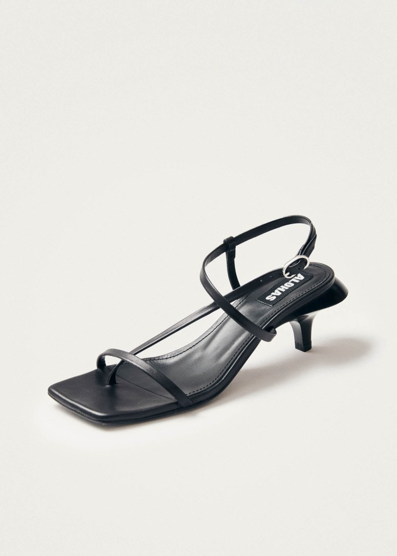 Women's Magali Black Leather Sandals
