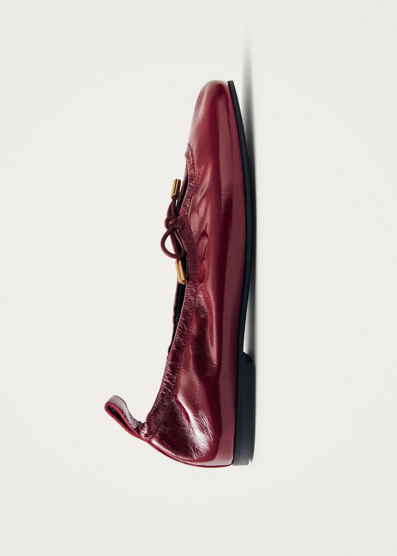 Women's Rosalind Onix Burgundy Leather Ballet Flats