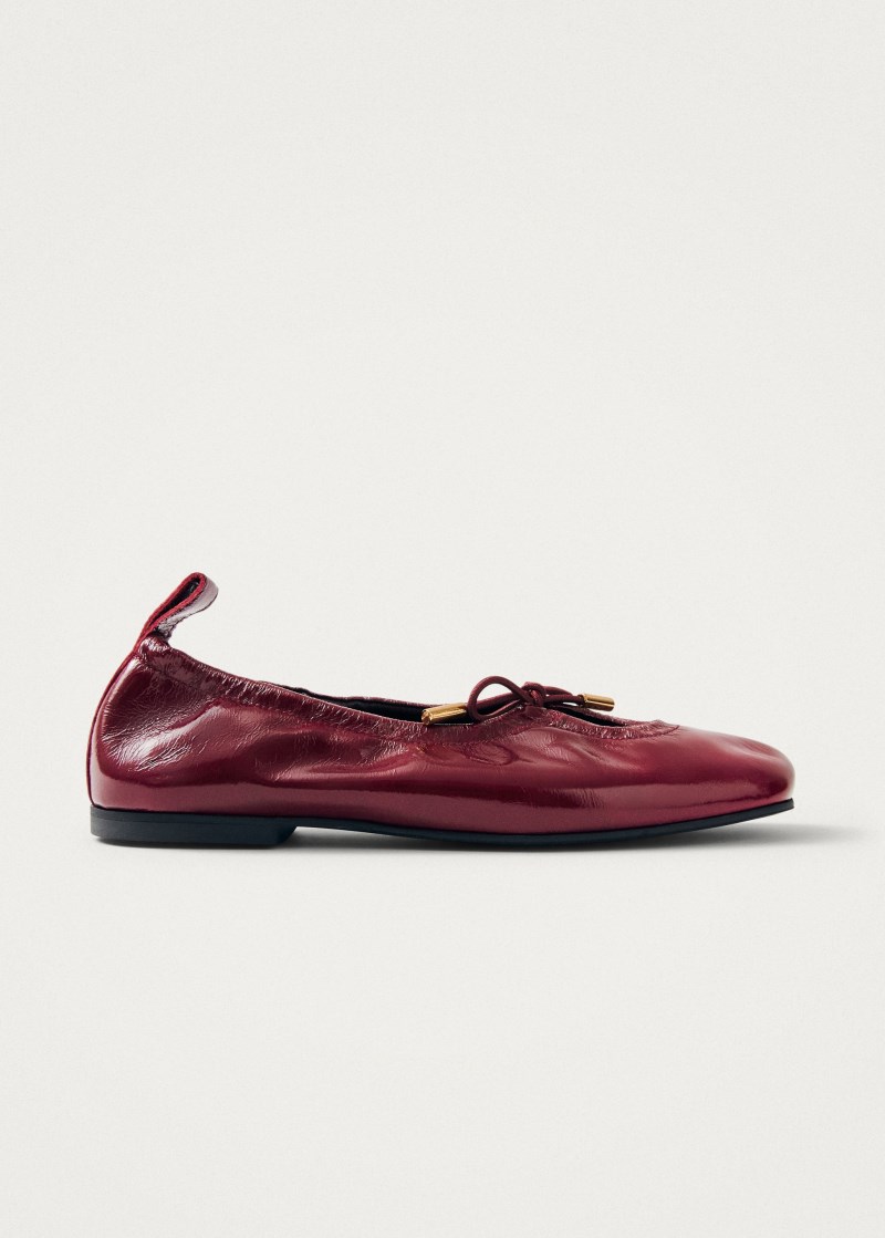 Women's Rosalind Onix Burgundy Leather Ballet Flats