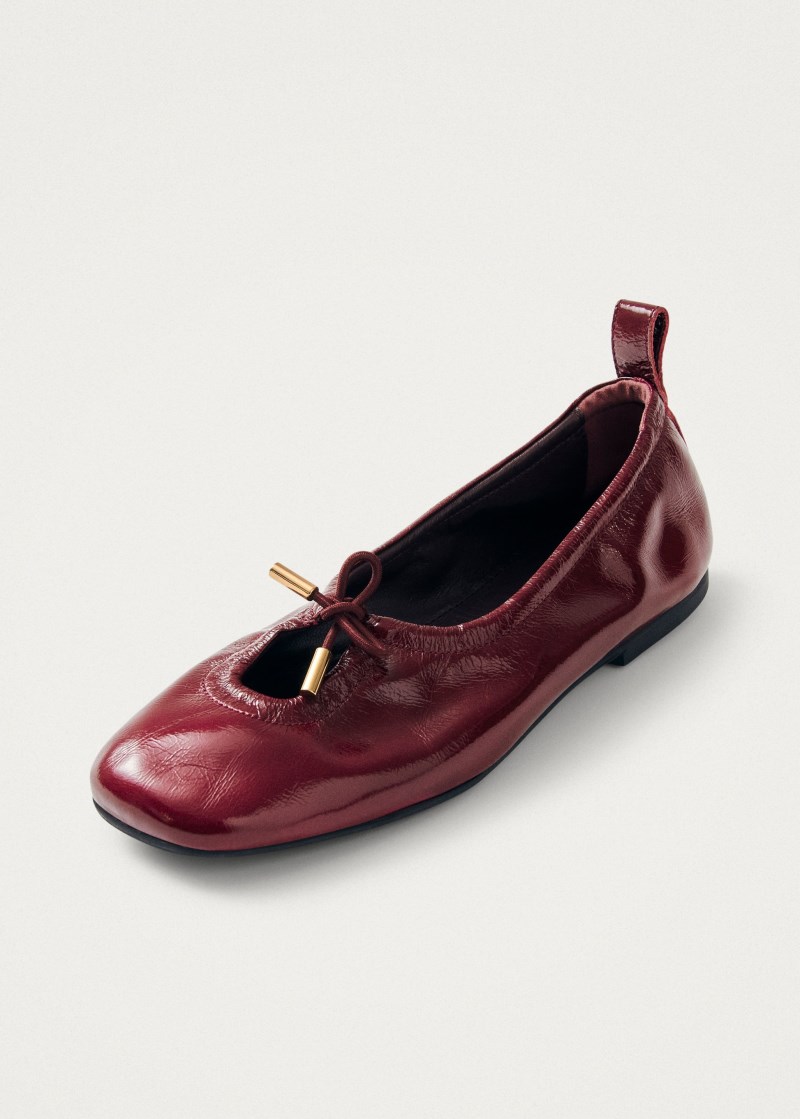 Women's Rosalind Onix Burgundy Leather Ballet Flats